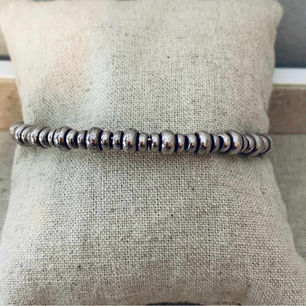 Alex and Ani Silver Beaded Bracelet